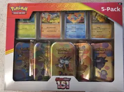 Pokemon 151 Costco 5 Pack Mini Tins x 2 (Both Designs) - 100% Trusted UK Seller - Image 2