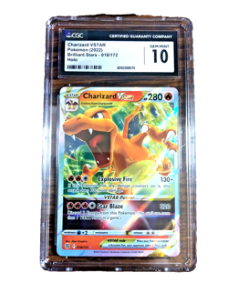Charizard VSTAR Ultra Rare #018 - CGC GEM MINT 10 - Brilliant Stars - Pokemon - Image 1
