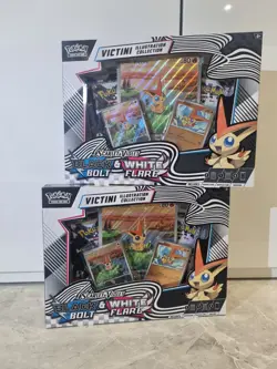 2x Sealed Black Bolt & White Flare Victini Illustration Collection Pokemon Cards - Image 1
