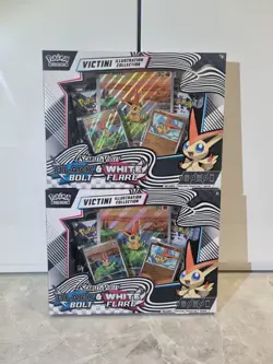2x Sealed Black Bolt & White Flare Victini Illustration Collection Pokemon Cards - Image 2
