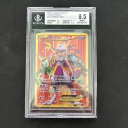 2015 POKEMON XY BREAKTHROUGH MEWTWO EX #164 SECRET RARE BGS 8.5 NM #110494223 - Image 1