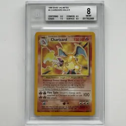 1999 Pokemon Charizard 4/102 Base Set Unlimited Holo Rare Card | BGS 8 MINT WOTC - Image 4