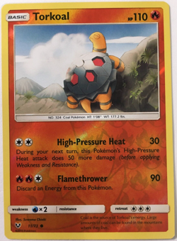POKEMON TORKOAL 11/73 SHINING LEGENDS COMMON REVERSE HOLO NEAR MINT - Image 1