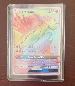 Pokemon Shining Legends- Entei GX Rainbow Rare Full Art- 74/73 - Image 3