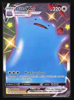Pokemon Ditto VMAX SV119 Shining Fates Ultra Rare Full Art Holo NM - Image 1