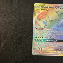 Pokemon TCG Venusaur & Snivy GX Cosmic Eclipse Rainbow Rare 249/236 - Image 2
