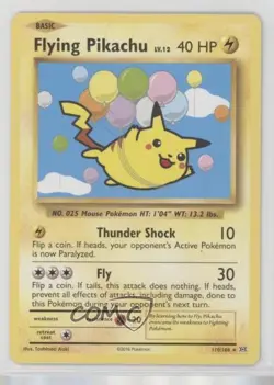 Secret - Flying Pikachu Pokemon XY Evolutions 20th Anniversary #110 11ba - Image 1