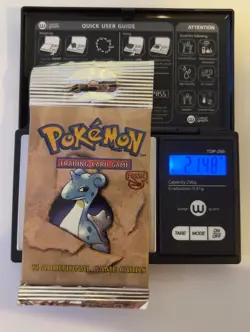 Pokemon HEAVY Fossil Booster Pack - 21.48g - Factory Sealed - 2000 - WOTC - - Image 1