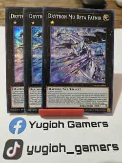 Yu-Gi-Oh Drytron Mu Beta Fafnir X3 MP22 1st Edition Secret Rare Light Played - Image 1