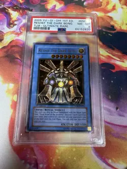 YUGIOH PSA 8 Reshef the Dark Being TLM-EN033 Ultimate Rare 1st Edition - Image 1