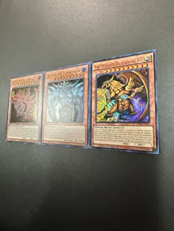 Yu-Gi-Oh! Set of Egyptian God Cards (Obelisk, Ra, Slifer) Legendary NM EGO1 EGST - Image 2
