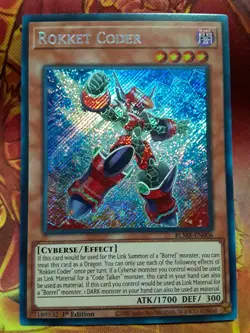 Yugioh Rokket Coder Secret Rare BLMR-EN006 1st Near Mint - Image 1