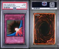 YU GI OH PSA 6 DARK MIRROR FORCE IOC-054 1st INVASION OF CHAOS ENGL 2004! - Image 3