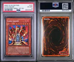 YU GI OH PSA 6 LAVA GOLEM PGD-107 1st PHARAONIC GUARDIAN ENGL 2003! - Image 3