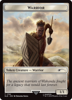 Warrior Token (Rainbow Foil) [Secret Lair Drop Series] Foil Near Mint - Image 1