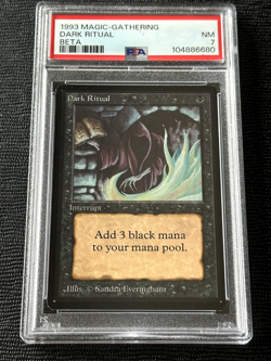 Beta Dark Ritual Limited Edition Magic the Gathering MTG PSA NM - Image 1