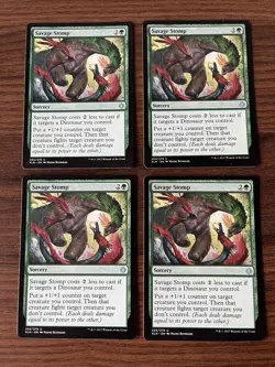 4x Savage Stomp (#205) Mint/NM Magic:the Gathering MTG Ixalan - Image 1