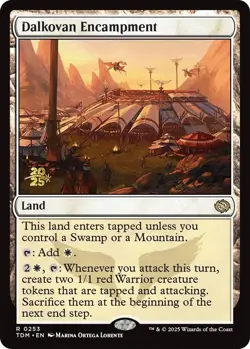 Dalkovan Encampment [Tarkir: Dragonstorm Prerelease Promos] Foil Near Mint - Image 1