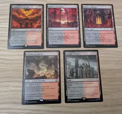 MTG Magic Set of 5 Rakdos Dual Lands EDH Commander Deck Staples Black Red Mana - Image 1