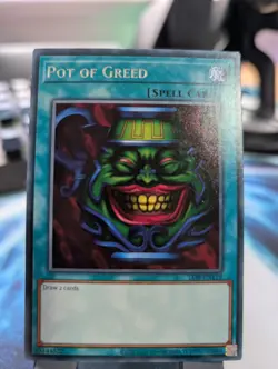 YuGiOh! Pot of Greed LOB-EN119 Rare LP - Image 1