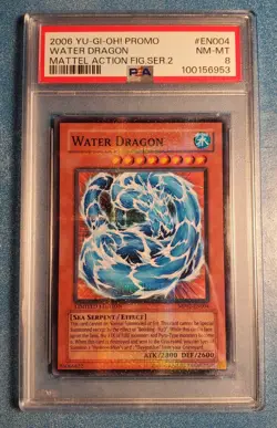 PSA 8 - Yu-Gi-Oh Card - Mf02-EN004 WATER DRAGON Mattel Super rare holo NM Promo - Image 1