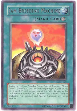 Yu-Gi-Oh Card - LON-026 - JAM BREEDING MACHINE (rare) - NM - Image 1