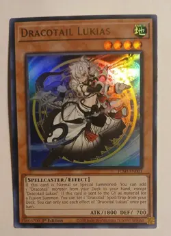 yugioh dracotail lukias ultra rare jush-en001 jush Nm 1st - Image 1
