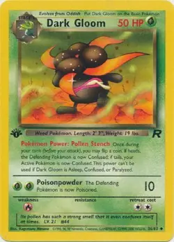 POKEMON Card TEAM ROCKET 1st Edition DARK GLOOM #36/82 Uncommon NEAR MINT NM - Image 1