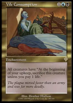 MTG magic cards 1x Vile Consumption Invasion Light Play, English - Image 1