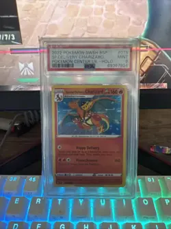 2022 Pokemon Charizard Delivery Special Holo PSA 9 UK Promo Card - Image 1