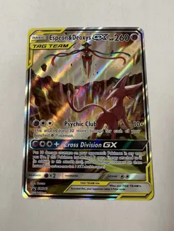 Espeon & Deoxys GX Tag Team SM240 Promo Pokemon Card 2020 - Image 1