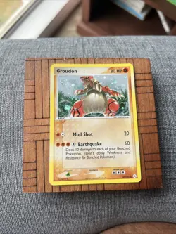 Pokemon Groudon Card 102/101 EX Hidden Legends Secret Rare Holo LP Condition - Image 1