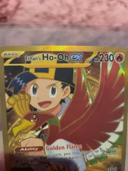 Pokemon TCG Destined Rivals Ethan's Ho-Oh EX Card 239/182 Gold Hyper Rare - Image 4
