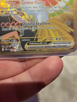Pokemon TCG Destined Rivals Ethan's Ho-Oh EX Card 239/182 Gold Hyper Rare - Image 5
