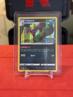 Liepard SWSH187 Stamped Brilliant Stars variant Pokemon TCG NM black star C - Image 1