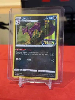 Liepard SWSH187 Stamped Brilliant Stars variant Pokemon TCG NM black star C - Image 3