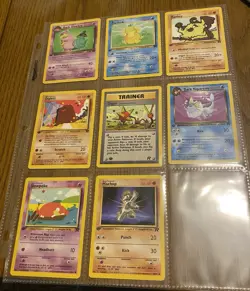 8 Card Lot Pokemon TCG 1st Edition Rocket + Bonus Card Uncommon Base - Image 1