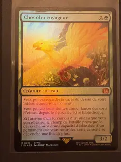 Mtg FIN Final Fantasy - Traveling Chocobo Voyageur FR -NM FOIL French - Image 1
