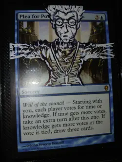 Mtg Hand Painted Altered Art Plea For Power Anime Alt Art Work Hellsing Painting - Image 1