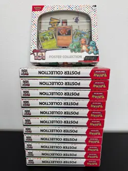 Pokemon TCG 151 Poster Collection Box Scarlet & Violet SEALED - LOT OF 12 - Image 1