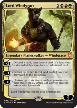 MTG Lord Windgrace - Foil, Moderate Play, English Commander 2018 - Image 1