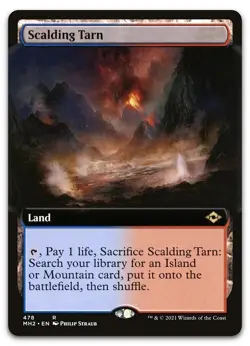 Scalding Tarn (Extended Art) #478 (NM+) Modern Horizons 2 MH2 Magic MTG - Image 1