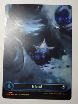 Island -Full Art Foil- Edge of Eternities Basic Land L EOE 263 mtg NM/M - Image 1