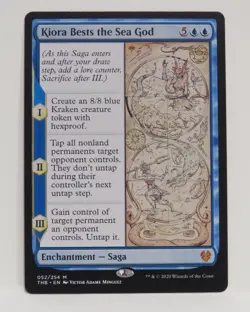 MTG Kiora Bests the Sea God, Enchantment - Saga - Theros: Beyond Death 052 NM - Image 1