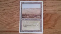 Magic The Gathering MTG Savannah Dual Land Revised 3rd Ungraded HP Poor *Damaged - Image 1