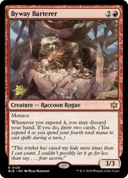 Byway Barterer [Bloomburrow Prerelease Promos] Foil Near Mint - Image 1