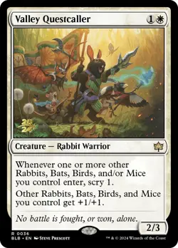 Valley Questcaller [Bloomburrow Prerelease Promos] Lightly Played Foil - Image 1