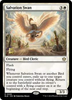 Salvation Swan [Bloomburrow Prerelease Promos] Foil Near Mint - Image 1