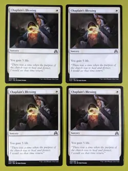 Chaplain's Blessing x4 Shadows over Innistrad 4x Playset Magic the Gathering MTG - Image 1