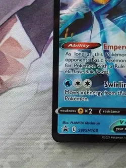 Empoleon V SWSH108 Black Star Promo near Mint Pokemon Card - Image 4